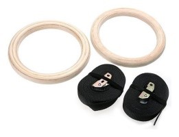 Кольца для кроссфита EasyFit деревянные.