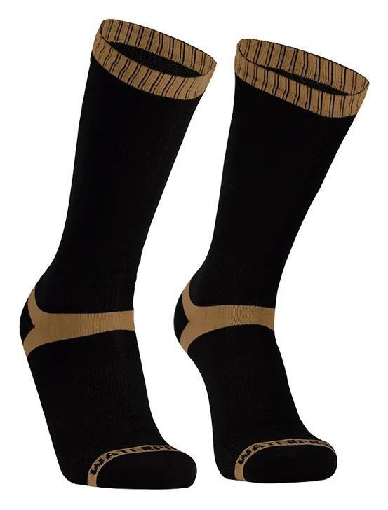 Шкарпетки водонепроникні Dexshell Hytherm Pro Socks, розмір L (43-46), чорні з коричневою смугою FNR_DS634TBCL