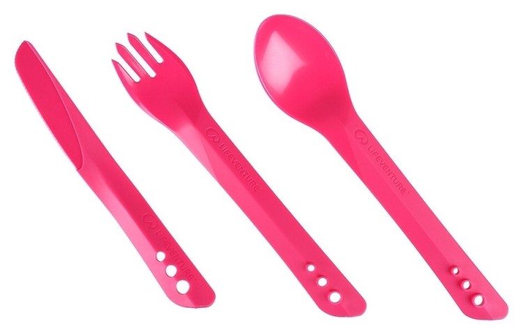 Вилка, ложка, ніж Lifeventure Ellipse Cutlery pink 75016