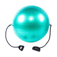 Мяч фітнес IronMaster (anti-burst) з еспандером D65см, зелений