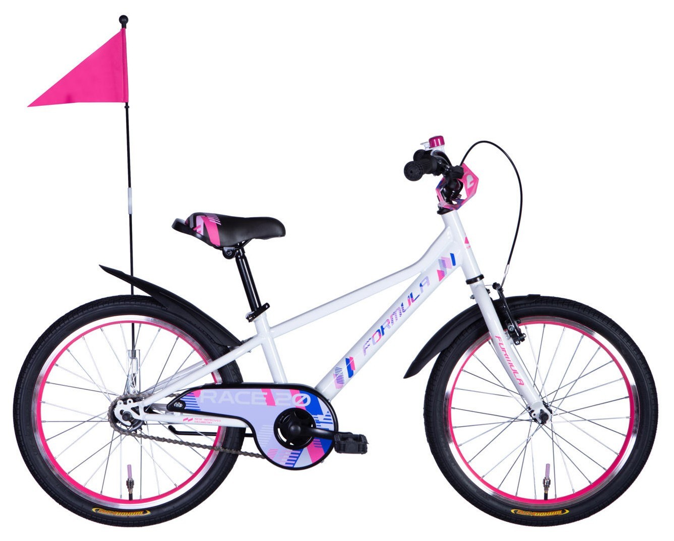 Велосипед ST 20" Formula Kid RACE BH рама-10" білий з рожевим 2026 OPS-FRK-20-238