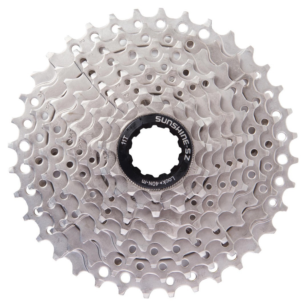 Кассета 9 11-36Т Сталь SUNSHINE CS-HR9-36 серебристый CAS-775