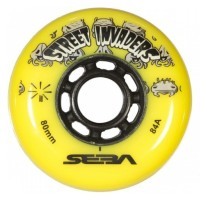 Колеса для роликов Seba Street Invaders 80 мм желтые.