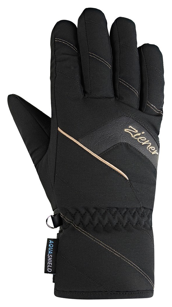 Ziener рукавички лижні Karion W black-gold art 6 113003-12495-6
