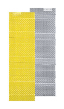 Килимок туристичний складаний одномісний IXPE Naturehike Thickened NH20FCD07 кемпінговий з алюмінієвою плівкою, 187x56x2,5 см, жовтий FNR_6927595748084