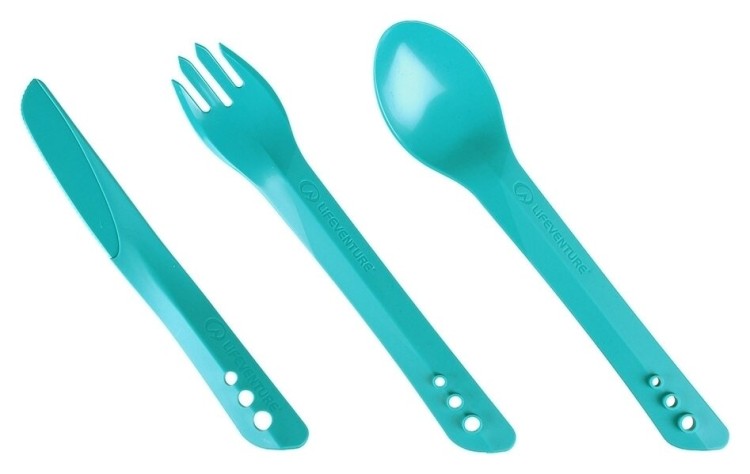 Вилка, ложка, ніж Lifeventure Ellipse Cutlery teal 75015