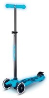 Самокат MICRO серії "Maxi Deluxe Glow LED" – СИНІЙ КРИШТАЛЬ (до 50 kg, 3-х колісний, світло)