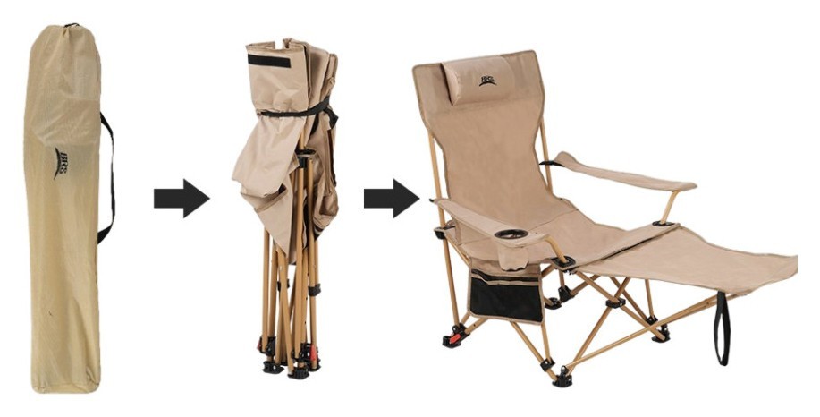 Складане крісло-шезлонг BRS-Y06, бежевий FNR_BRS-Y06