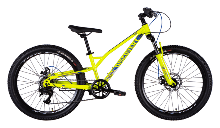 Велосипед ST 24" Discovery FLINT DD FR рама-12" желто-синий 2025 OPS-DIS-24-360