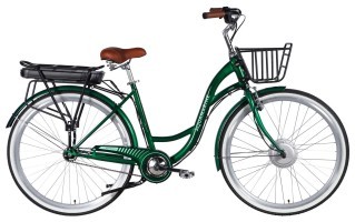Велосипед з електроприводом 28" ST Dorozhnik eAQUAMARINE BH рама-19" 36B 13А*г 500Вт зелений YS 902 з кошиком 2026