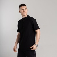 Чоловіча сорочка з коротким рукавом чорна Pobedov Molodist'