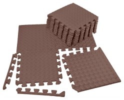 Татамі мат EasyFit 8 шт  (30х30х1 см) хвіст ластівки коричневий