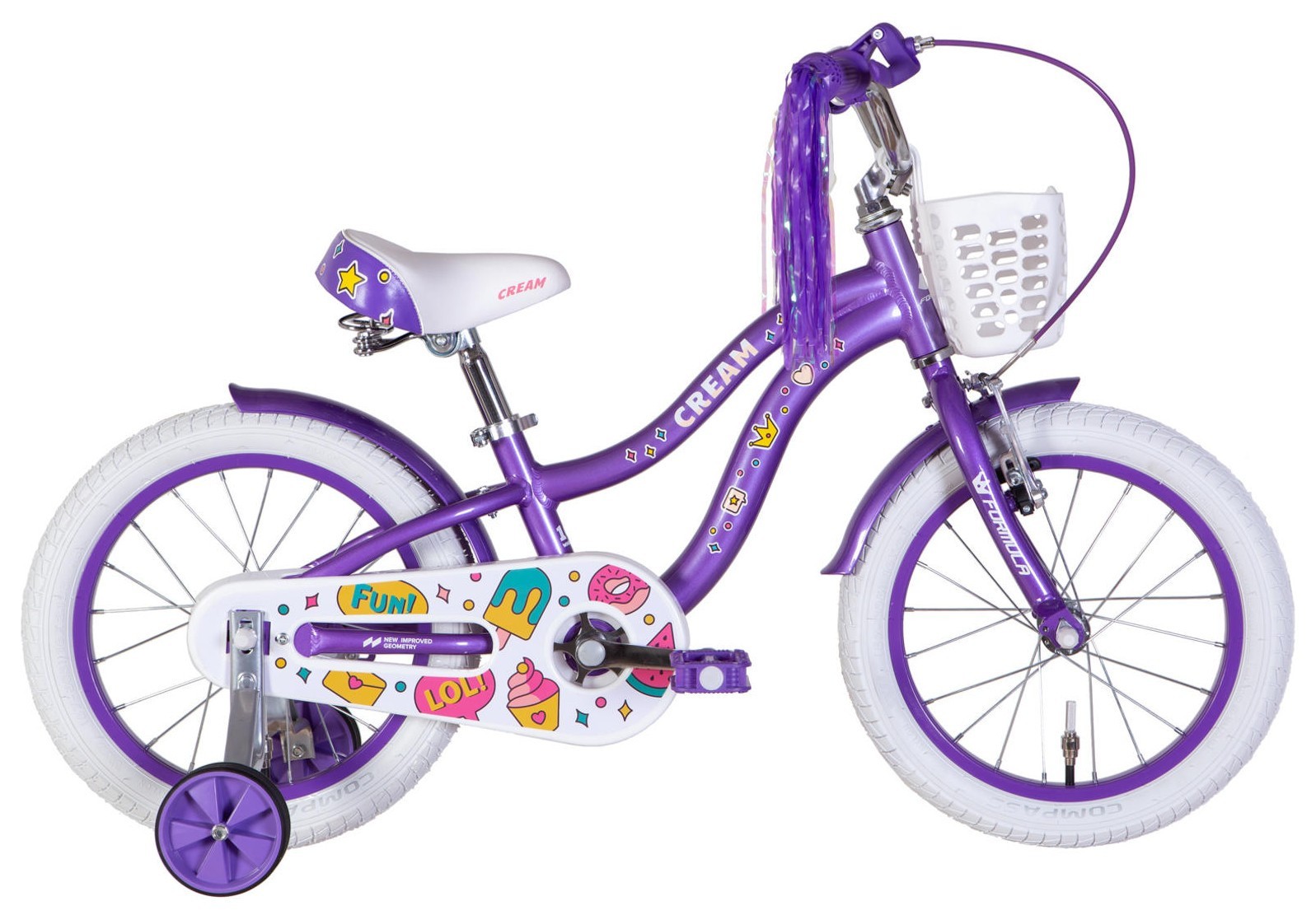 Велосипед AL 16" Formula Kid CREAM BH рама-8,5" фиолетовый 2026 OPS-FRK-16-249