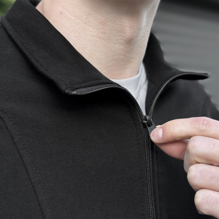 Спортивний демісезонний костюм чоловічий чорний. Комплект штани та кофта Pobedov Grand POB_00000006230