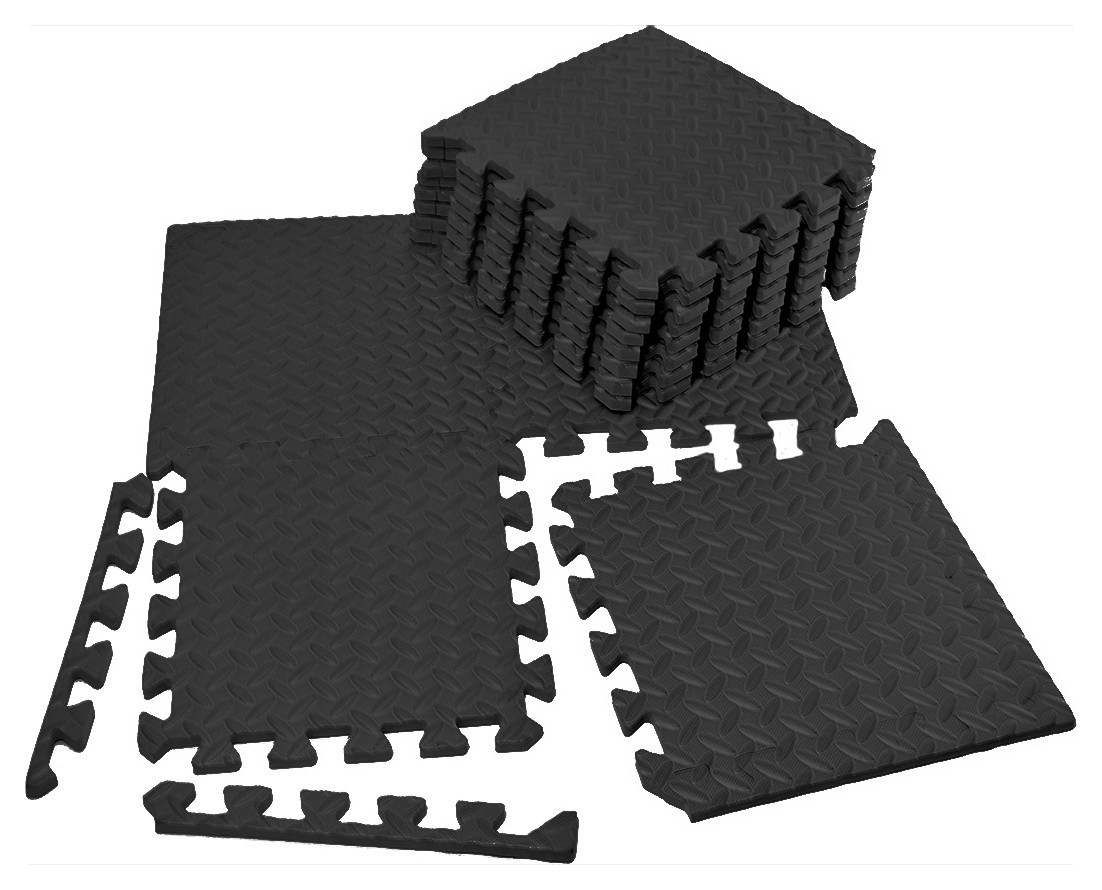 Татамі мат EasyFit 8 шт  (30х30х1 см) хвіст ластівки чорний EFIT_EF-1950-30-BK