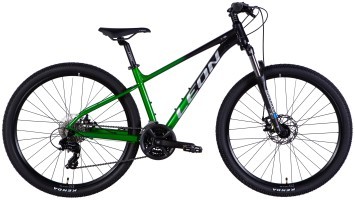 Велосипед AL 27,5" Leon XC 105 DD CS рама-16" чорний з зеленим 2025