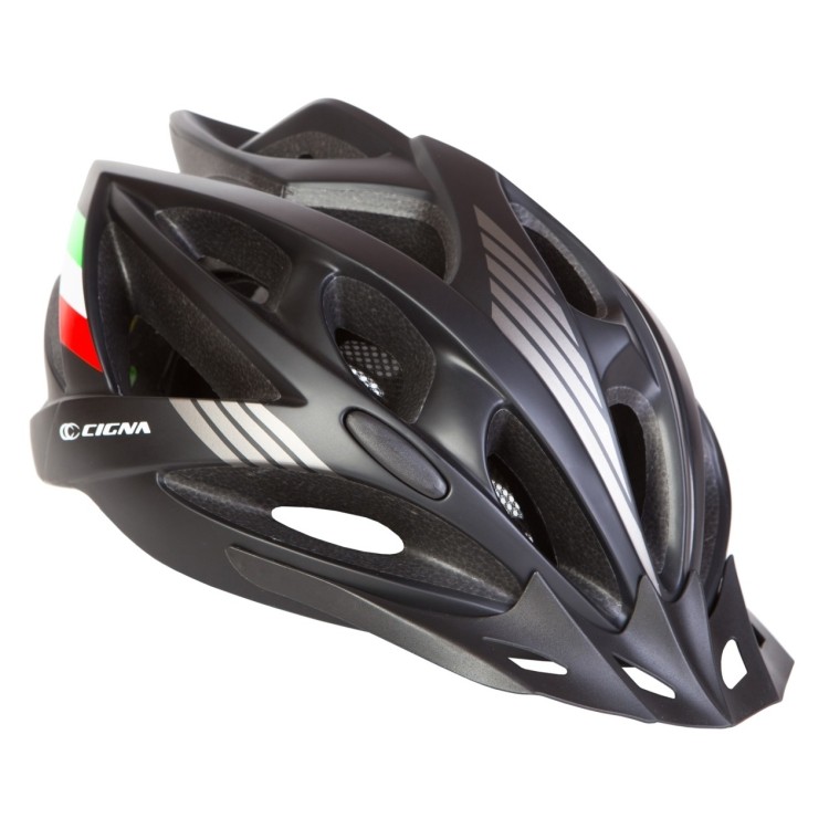 Шлем велосипедный с козырьком CIGNA WT-036 (Черный) HEAD-010