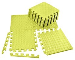 Татамі мат EasyFit 8 шт  (30х30х1 см) хвіст ластівки жовтий