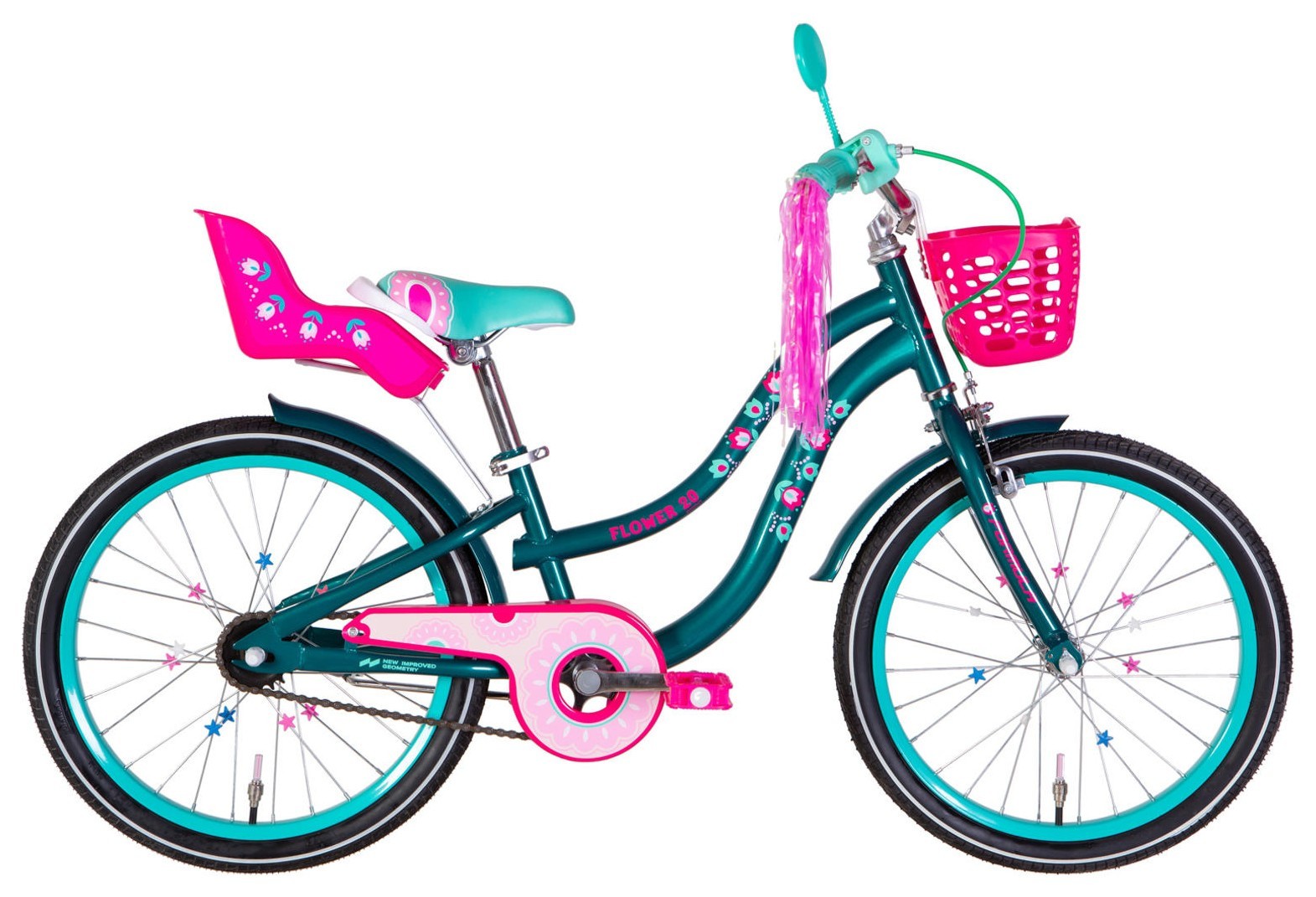 Велосипед ST 20" Formula Kid FLOWER PREMIUM BH рама-10" темно-зеленый 2026 OPS-FRK-20-243
