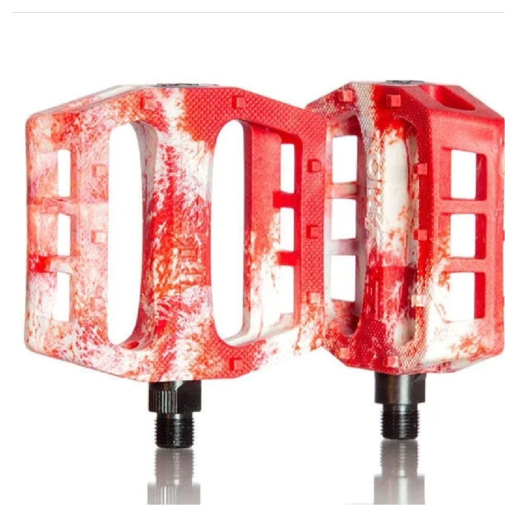 Педали Demolition Trooper Plastic, бело-красные VELD_D070634