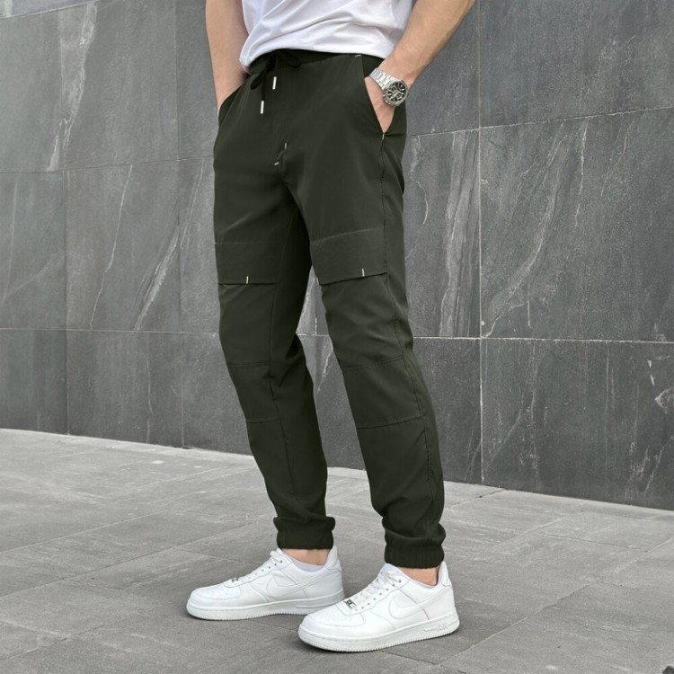 Чоловічі штани джогери з кишенями хакі Pobedov Vershyna POB_00000006011