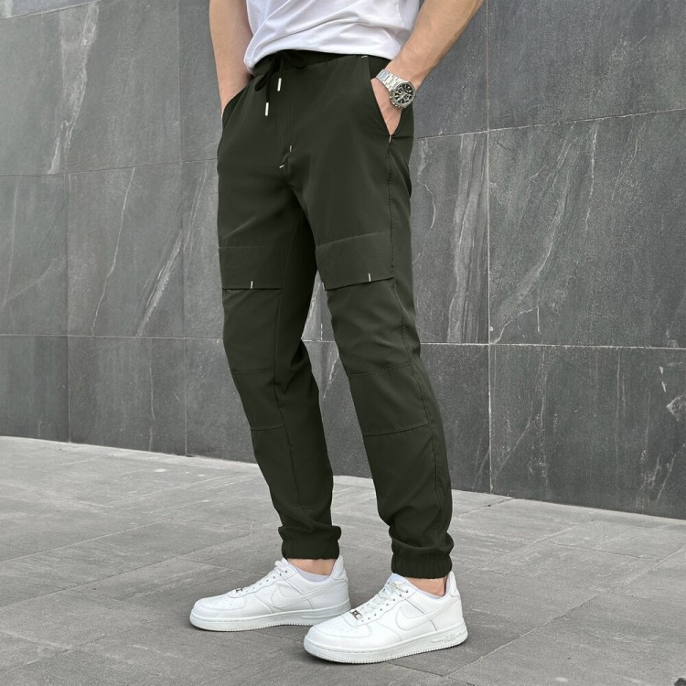 Чоловічі штани джогери з кишенями хакі Pobedov Vershyna POB_00000006013