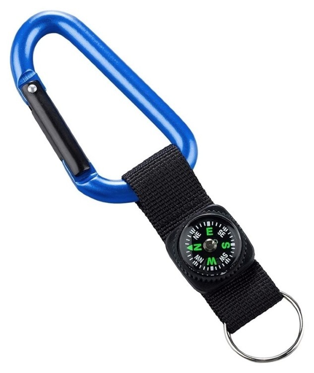 Munkees 3228 карабін 8 мм з strap, compass, keyring dark blue 3228-DB