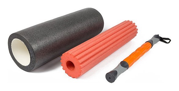 Масажний ролик EasyFit TIO 3 в 1 Чорний-помаранчевий EFIT_EF-0271