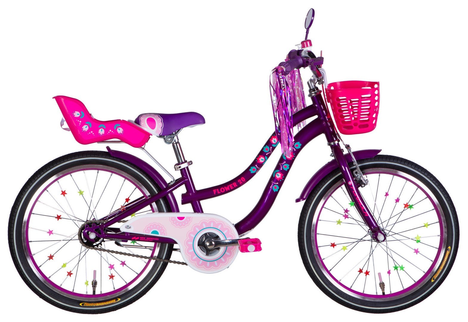 Велосипед ST 20" Formula Kid FLOWER PREMIUM BH рама-10" фиолетовый 2026 OPS-FRK-20-245