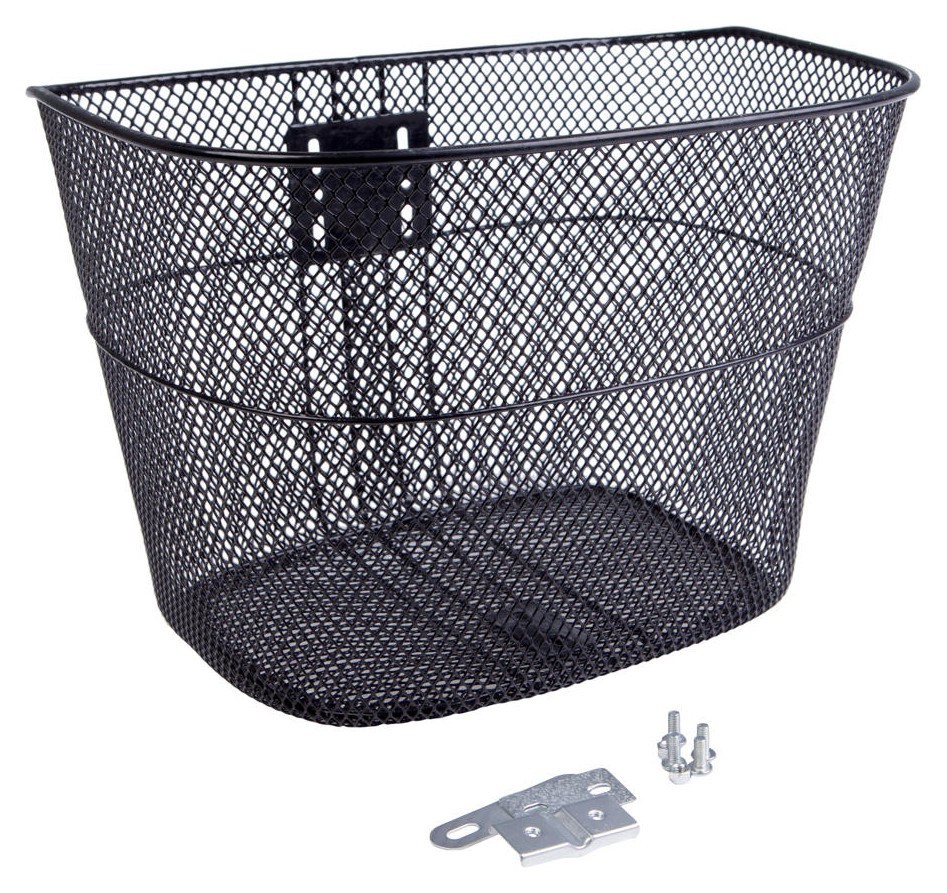 Корзина Сталь под болт и на рулевую колонку 24" 330*240*260 мм без стойки черный BSKN-008