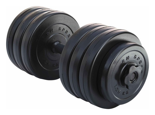 Гантель разборный с пластиковым покрытием RN-Sport Long 18 кг. RNS_long_18