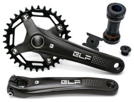 Шатун Алюминий L170мм 34T с интегр.осью T-Self A26Z-SS300 черный с кареткой