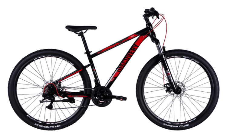 Велосипед ST 29" Discovery TREK DD FR рама-16" чорно-червоний 2025 OPS-SP-29-075
