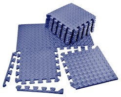 Татамі мат EasyFit 8 шт (30х30х1 см) хвіст ластівки сіній