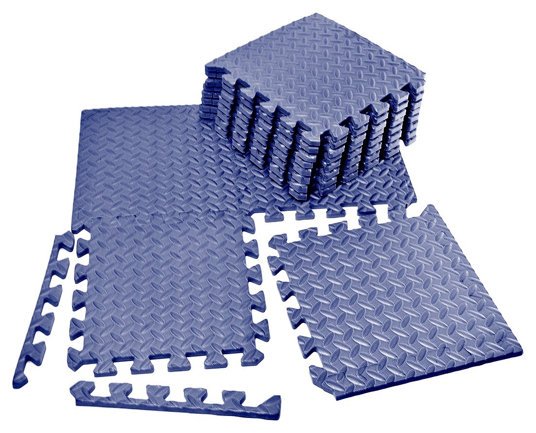 Татами мат EasyFit 8 шт (30х30х1 см) хвост ласточки синий EFIT_EF-1950-30-BE