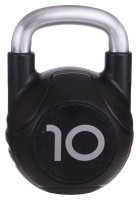 Гиря цільна з поліуретановим покриттям та хромованою ручкою Zelart TA-2681-10 10кг (MD2220-10) (метал, PU, чорний)