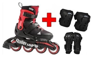 Комплект роликовые коньки Rollerblade Microblade + защита