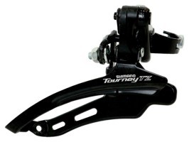 Перемикач перед. верхній хомут в/тяга  max-48T под трубу 31,8мм чорний SHIMANO FD-TZ510