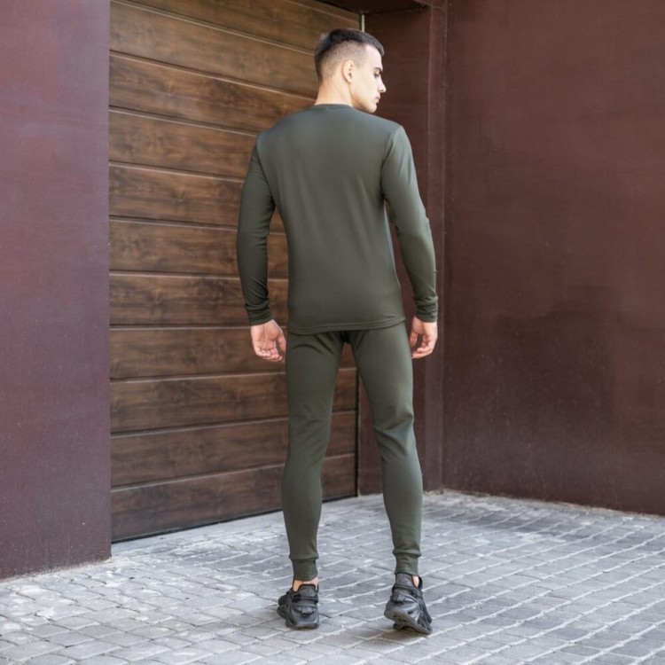 Чоловіча термобілизна зимова на флісі вологовивідна Pobedov Teplo хакі¶ POB_00000005567