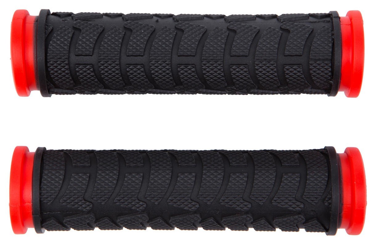 Грипсы 122мм Резина BRAVVOS FL-424 черно-красный AM (брендированная упаковка) GRI-334