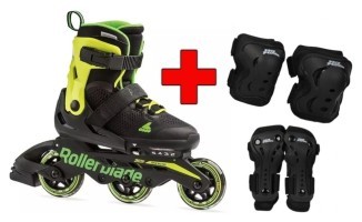 Комплект роликовые коньки Rollerblade Microblade 3wd + защита