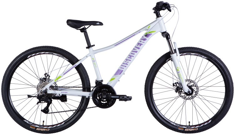 Велосипед AL 26" Discovery MYSTIQUE DD CS рама-15" бело-фиолетовый 2025 OPS-DIS-26-627