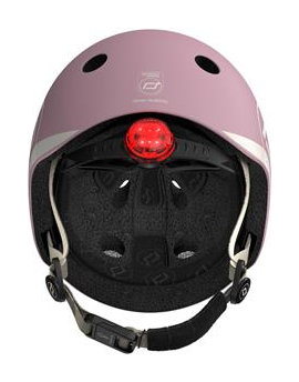 Шлем защитный детский Scoot and Ride, пастельно-сиреневый с фонариком 45-51см. DWT_SR-181206-WILDBERRY