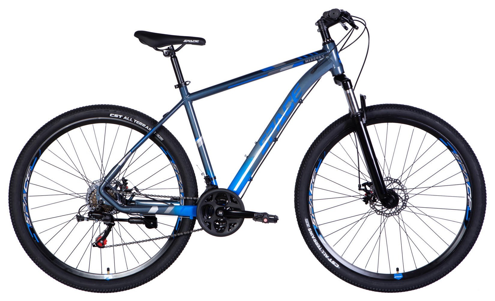 Велосипед AL 29" SPACE MERCURY DD FR рама-20" серо-синий 2026 OPS-SP-29-180