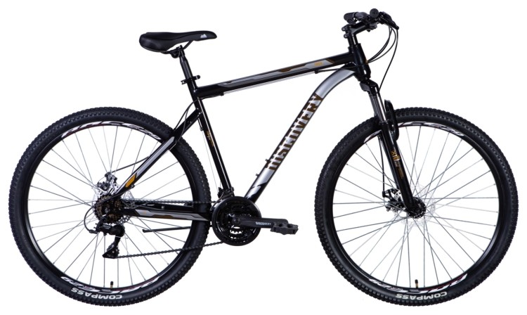 Велосипед ST 29" Discovery TREK AM DD рама-" 2024 (черно-оранжевый) OPS-DIS-29-165