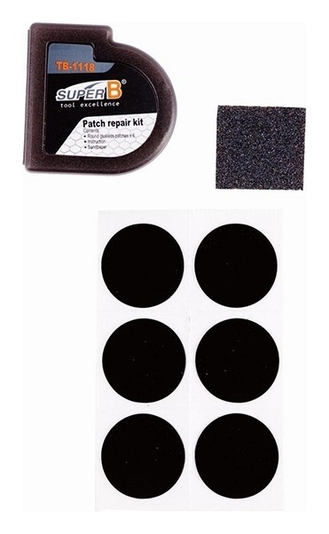 Велоаптечка SuperB самоклейки в пласт. боксе (6 латок, 1 наждак) 9180141