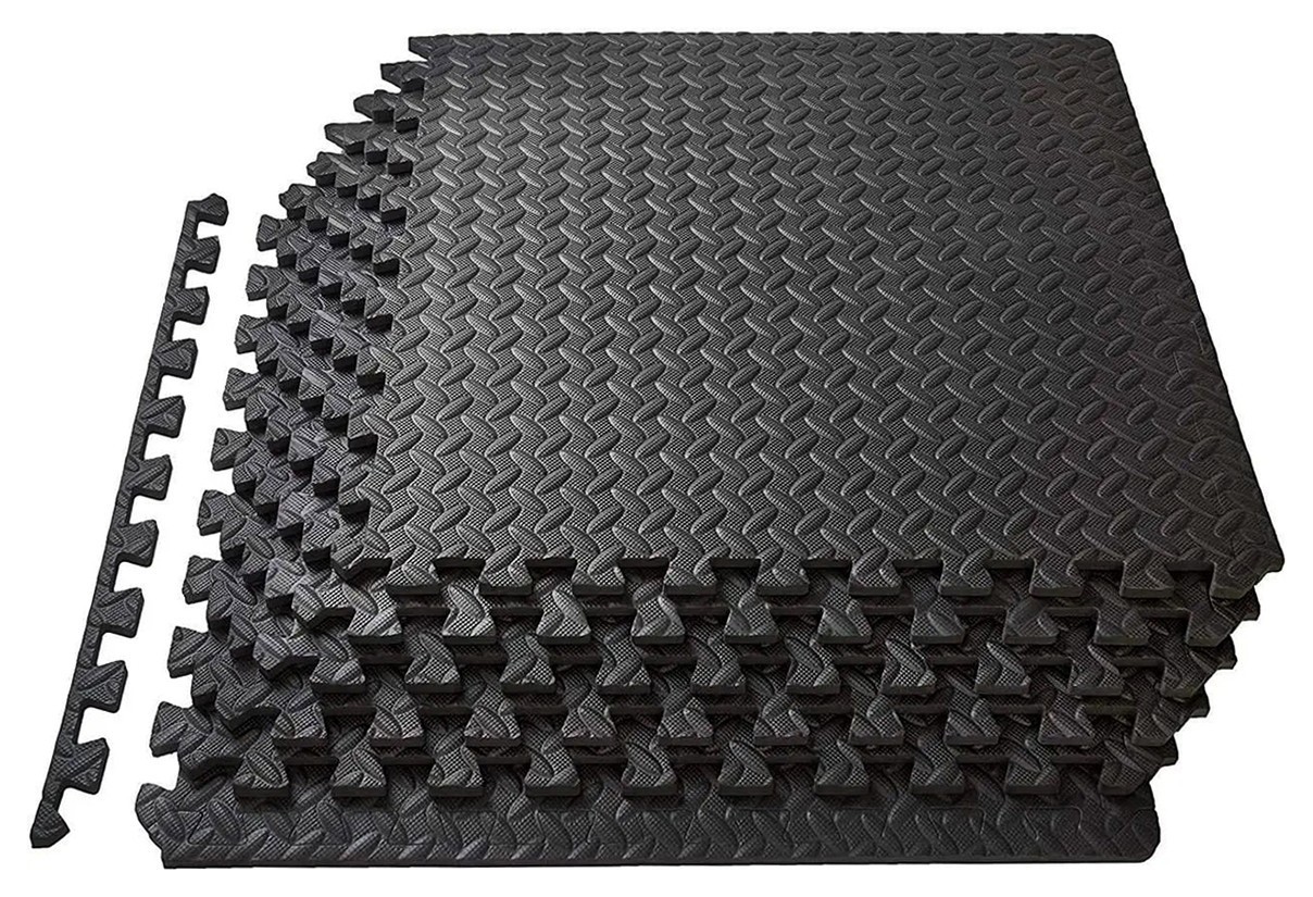 Татами мат EasyFit SwallowTail 4 шт (60х60х1 см) пазл хвост ласточки с бортиком EFIT_EF-1950