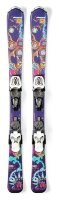 Ліжі гірські для підлітків комплект Nordica Cinnamon Girl J+M 4.5 Fastrak 100см Purple/multicolor/silver (0A3168 001+0C3138) O