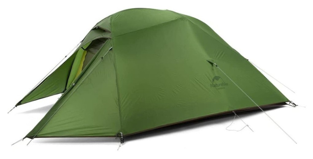 Намет надлегкий тримісний з футпринтом Naturehike Cloud Up 3 Updated NH18T030-T, 20D, темно-зелений FNR_6927595765685