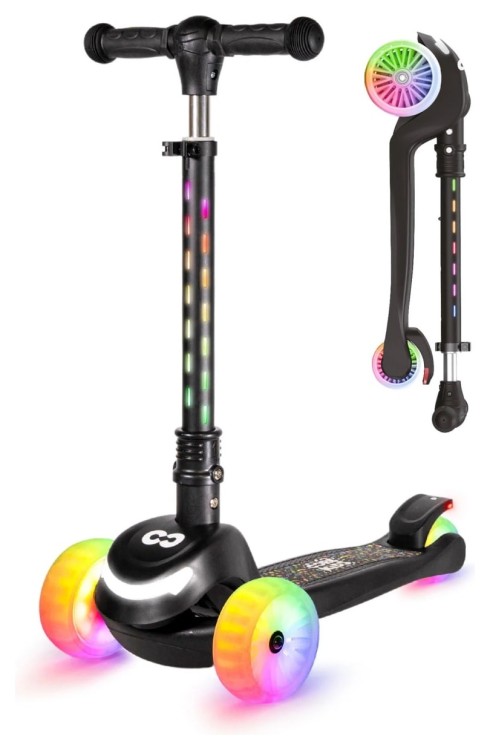 Самокат детский Core Spark трехколесный LED Wheel/Bar/Deck - Black FRD.048113